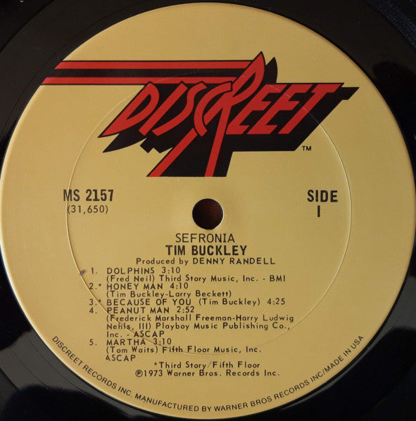Tim Buckley – Sefronia LP vinyl record, image 3 of 4