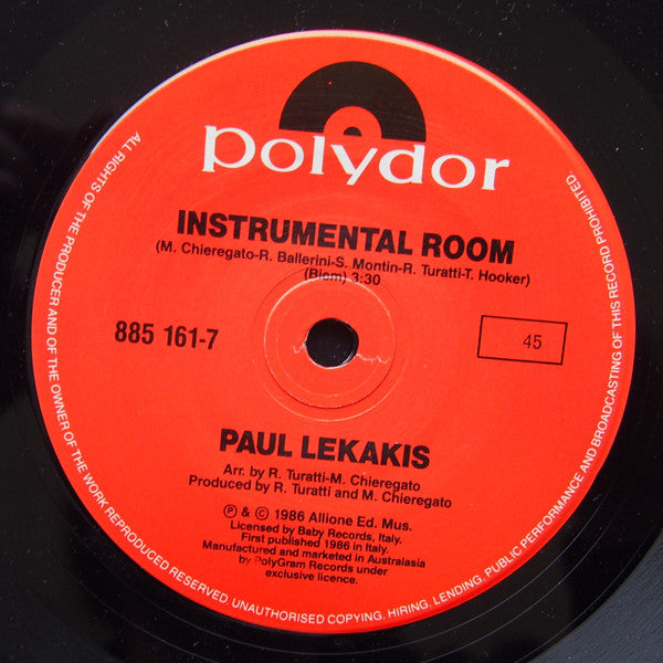 Paul Lekakis – Boom Boom (Let's Go Back To My Room) 7" vinyl record, image 2 of 3