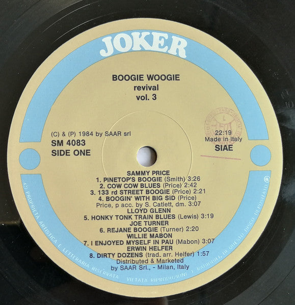 Various – Boogie Woogie Revival (Vol. 3) LP vinyl record, image 3 of 7