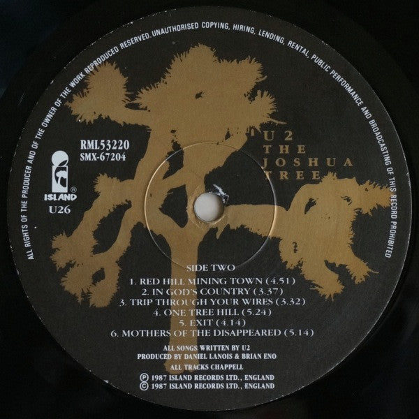 U2 – The Joshua Tree LP vinyl record, image 5 of 10