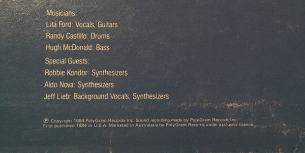 Lita Ford – Dancin' On The Edge LP vinyl record, image 7 of 7