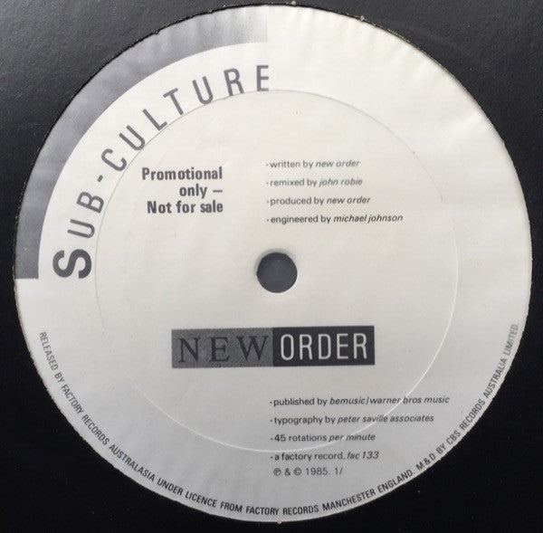 New Order – Sub-Culture