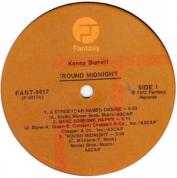 Kenny Burrell – 'Round Midnight LP vinyl record, image 2 of 3