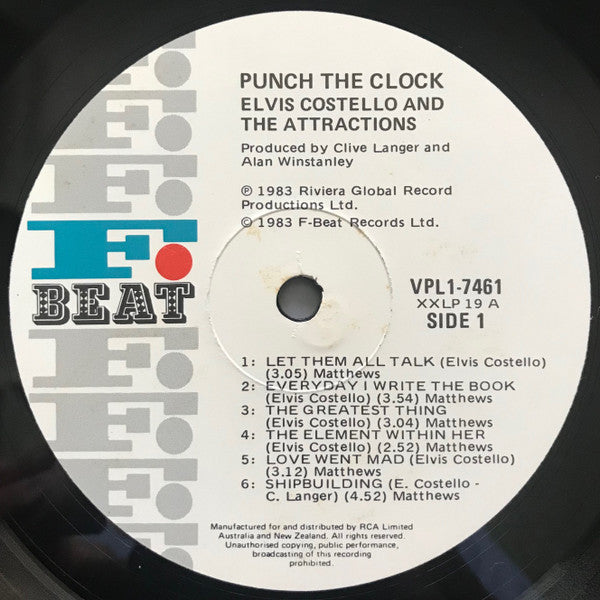 Elvis Costello & The Attractions – Punch The Clock LP vinyl record, image 3 of 6