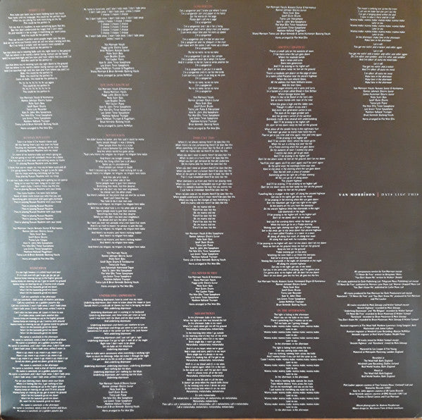 Van Morrison – Days Like This LP vinyl record, image 6 of 6