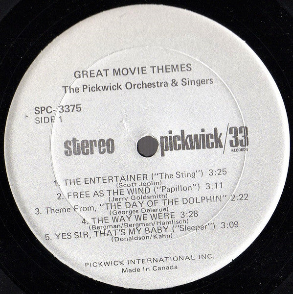 Pickwick Orchestra & Singers – Great Movie Themes! LP vinyl record, image 3 of 4