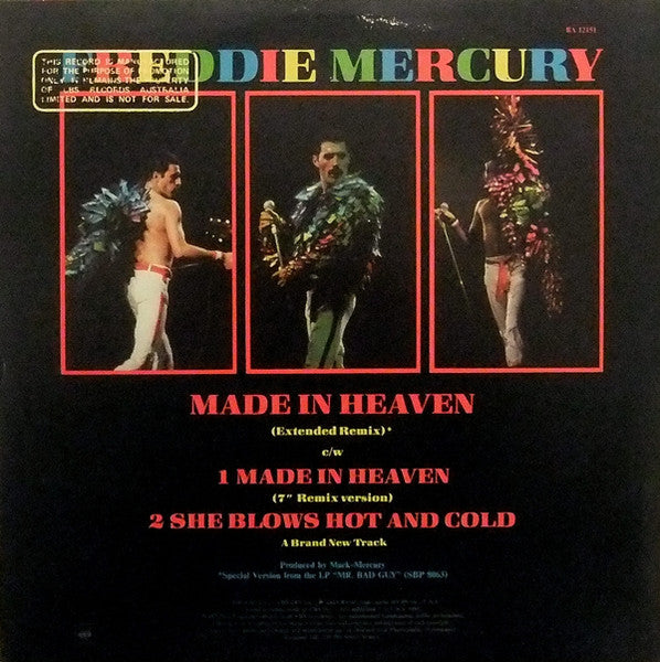 Freddie Mercury – Made In Heaven 12" vinyl record, image 2 of 4