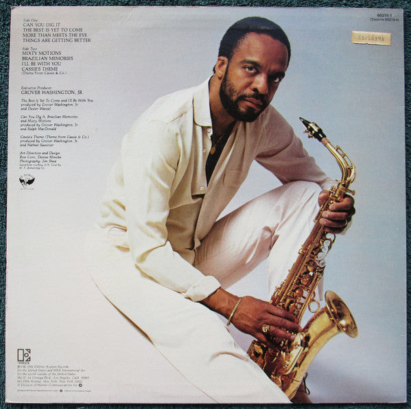 Grover Washington, Jr. – The Best Is Yet To Come LP vinyl record, image 4 of 4