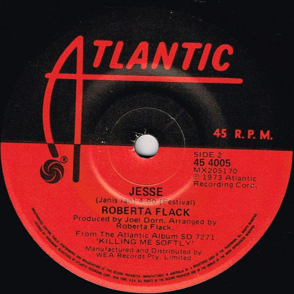 Roberta Flack – Making Love / Jesse 7" vinyl record, image 2 of 2