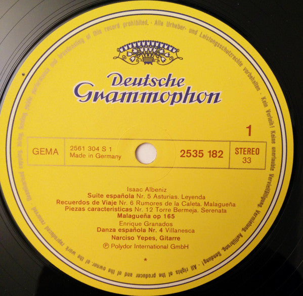 Narciso Yepes – Spanische Gitarren-Musik LP vinyl record, image 3 of 4