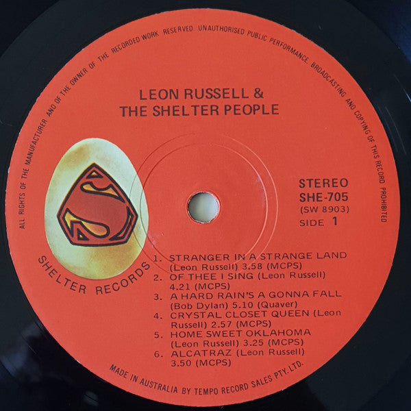 Leon Russell – Leon Russell And The Shelter People LP vinyl record, image 3 of 4