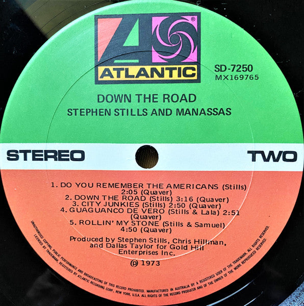 Stephen Stills, Manassas – Down The Road LP vinyl record, image 4 of 4