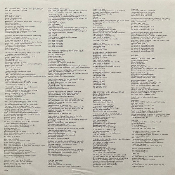 Meat Loaf – Bat Out Of Hell LP vinyl record, image 6 of 9