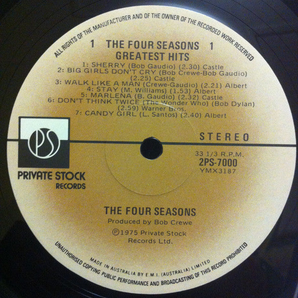The Four Seasons – The Four Seasons Greatest Hits (2xLP) LP vinyl record, image 4 of 10