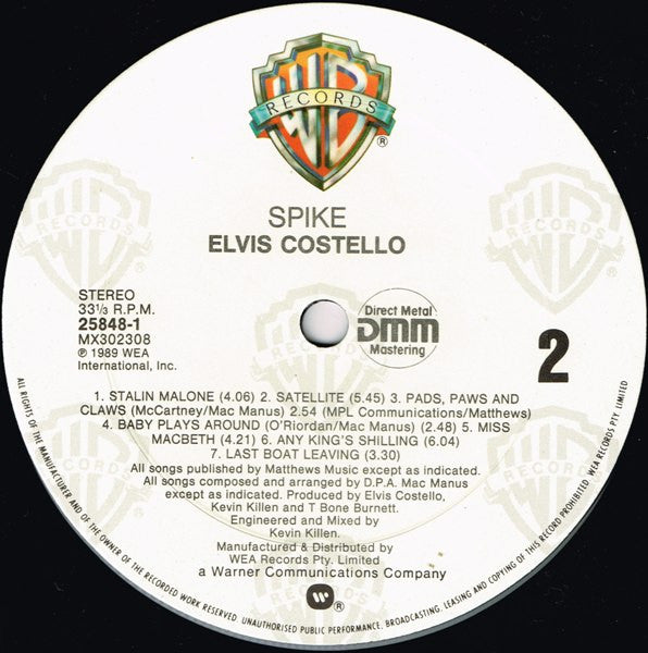 Elvis Costello – Spike LP vinyl record, image 4 of 6