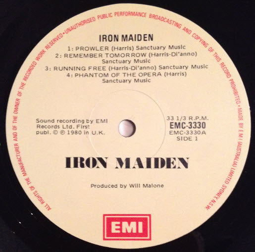 Iron Maiden – Iron Maiden LP vinyl record, image 3 of 4