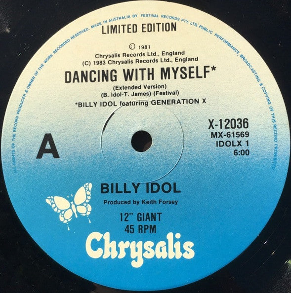 Billy Idol – Dancing With Myself 12" vinyl record, image 3 of 4