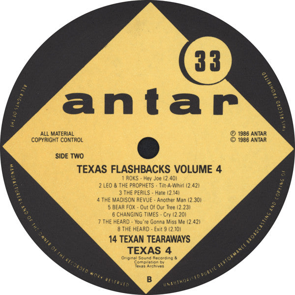 Various – Texas Flashbacks Volume 4 LP vinyl record, image 4 of 4