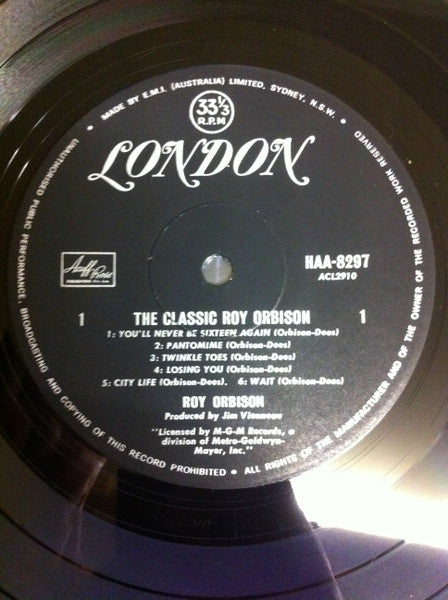Roy Orbison – The Classic Roy Orbison LP vinyl record, image 3 of 4