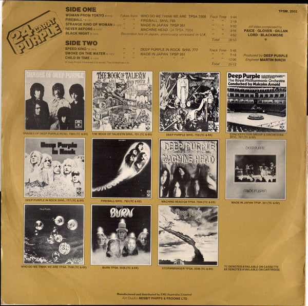 Deep Purple – 24 Carat Purple LP vinyl record, image 2 of 4