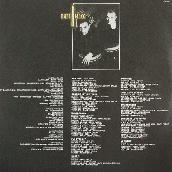 Matt Bianco – Matt Bianco LP vinyl record, image 6 of 6