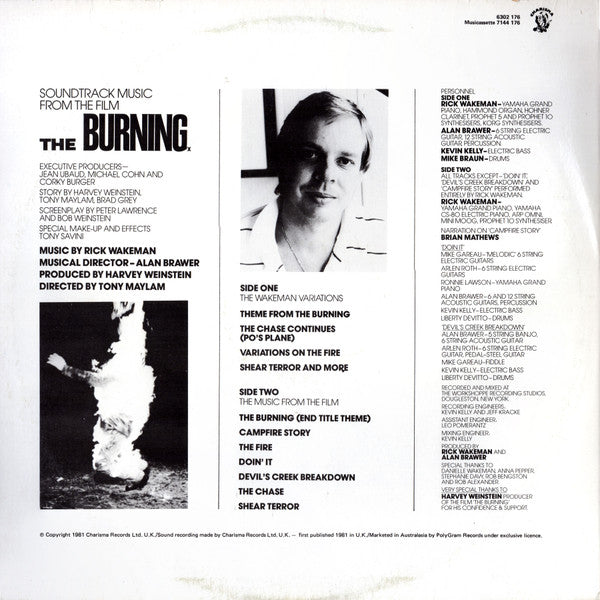 Rick Wakeman – The Burning (Soundtrack Music From The Film) LP vinyl record, image 2 of 4