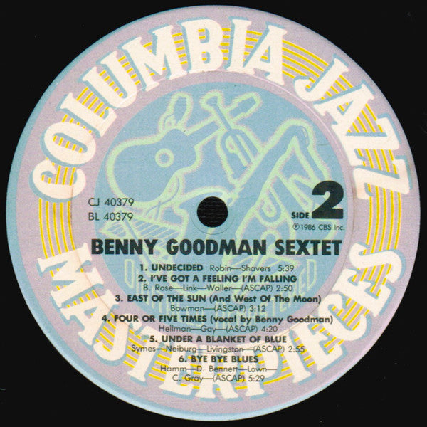 Benny Goodman Sextet – Benny Goodman Sextet LP vinyl record, image 4 of 4