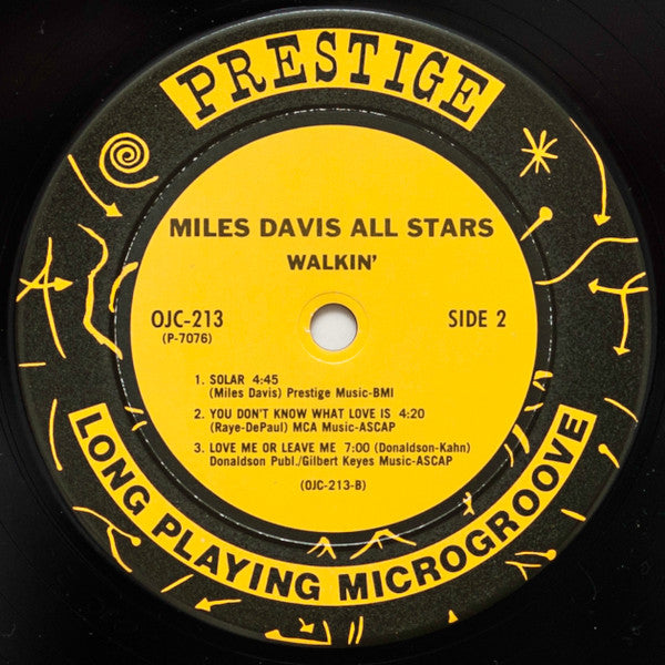 Miles Davis All Stars – Walkin' LP vinyl record, image 4 of 4