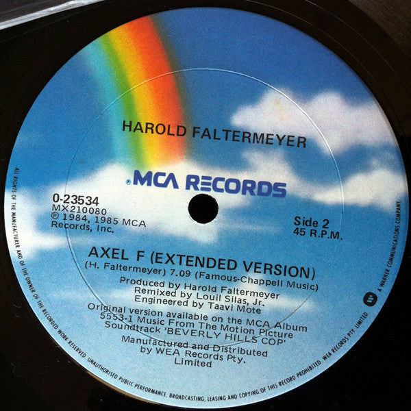 Patti LaBelle, Harold Faltermeyer – New Attitude / Axel F 12" vinyl record, image 4 of 4