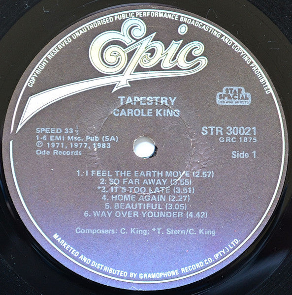 Carole King – Tapestry LP vinyl record, image 3 of 4