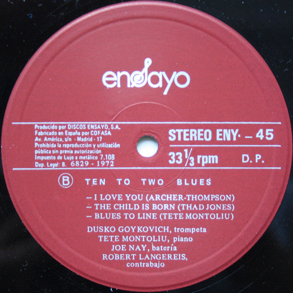 Dusko Goykovich – Ten To Two Blues LP vinyl record, image 5 of 5