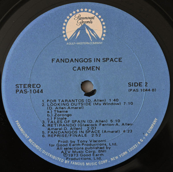 Carmen – Fandangos In Space LP vinyl record, image 6 of 6