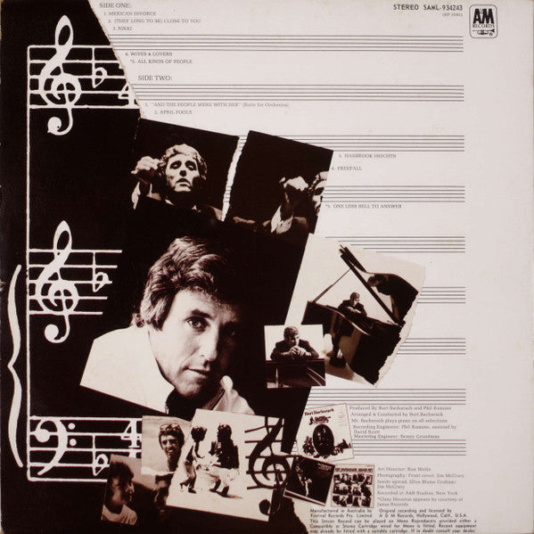 Burt Bacharach – Burt Bacharach LP vinyl record, image 8 of 8