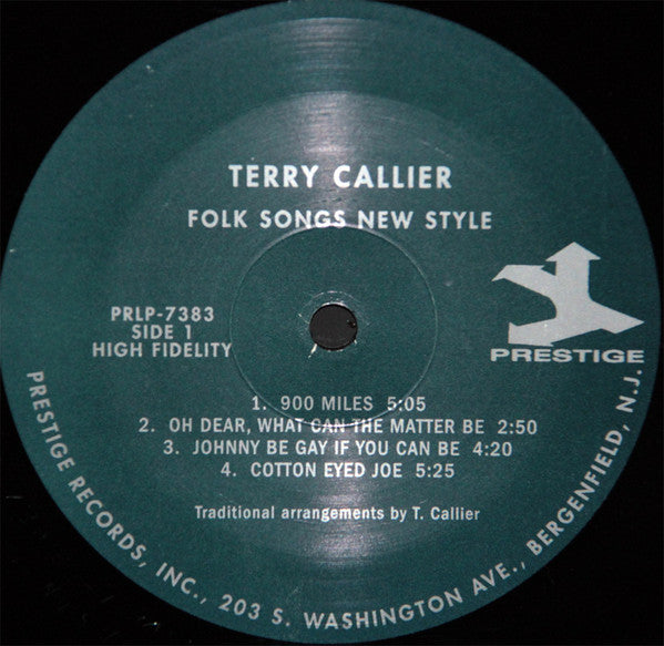 Terry Callier – The New Folk Sound Of Terry Callier LP vinyl record, image 2 of 2