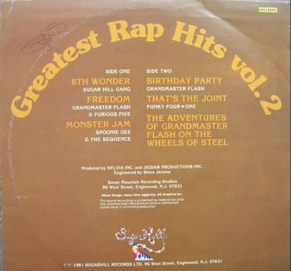 Various – Greatest Rap Hits Vol. 2 LP vinyl record, image 2 of 4