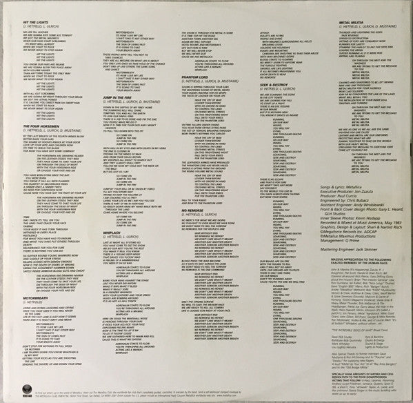 Metallica – Kill 'Em All LP vinyl record, image 6 of 8