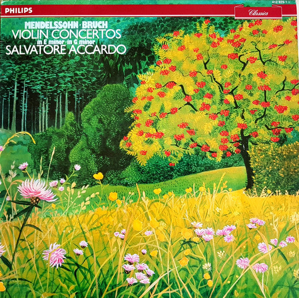 Felix Mendelssohn-Bartholdy, Max Bruch, Salvatore Accardo – Violin Concertos LP vinyl record, image 1 of 4