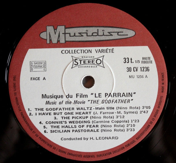 Nino Rota, Henry Léonard – Le Parrain (The Godfather) (Musique Du Film - Music Of The Movie) LP vinyl record, image 3 of 7