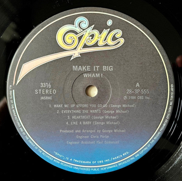 Wham!, Wham! – Make It Big = メイク・イット・ビッグ LP vinyl record, image 3 of 10