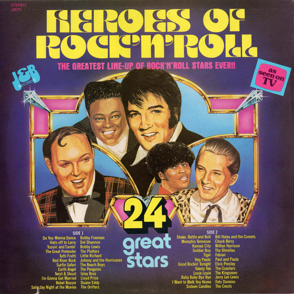 Various – Heroes Of Rock'N'Roll LP vinyl record, image 2 of 4