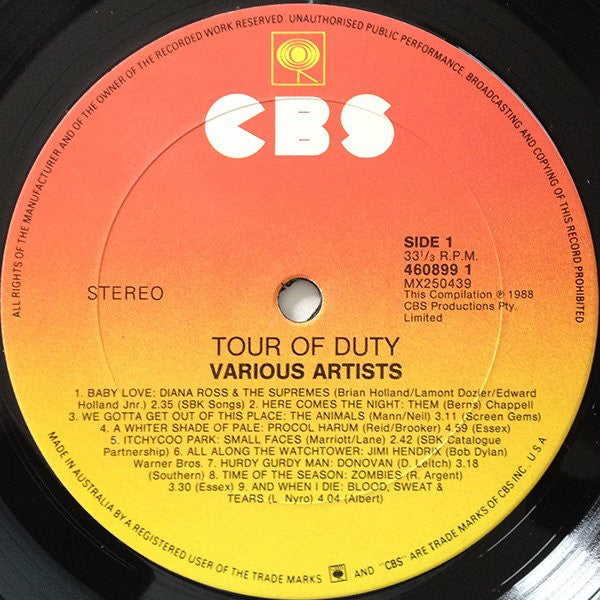 Various – Tour Of Duty LP vinyl record, image 3 of 4