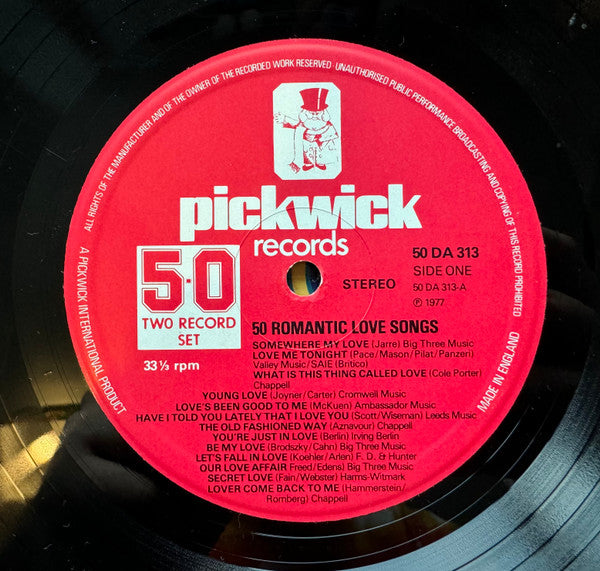 Various – 50 Romantic Love Songs (2xLP) LP vinyl record, image 5 of 8