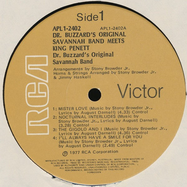 Dr. Buzzard's Original Savannah Band – Meets King Pennett LP vinyl record, image 3 of 4