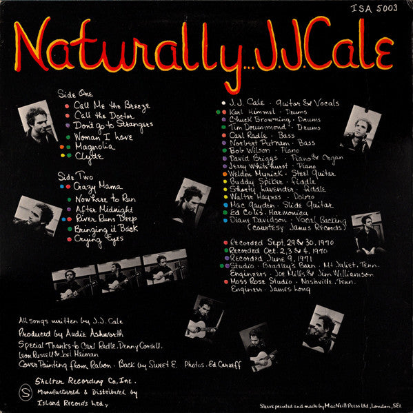 J.J. Cale – Naturally LP vinyl record, image 2 of 6