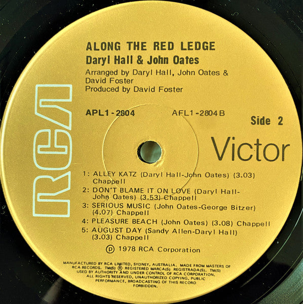 Daryl Hall & John Oates – Along The Red Ledge LP vinyl record, image 8 of 9