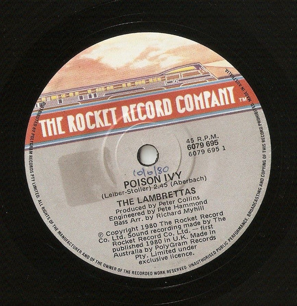 The Lambrettas – Poison Ivy 7" vinyl record, image 1 of 2