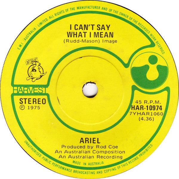 Ariel – I'll Take You High 7" vinyl record, image 2 of 3