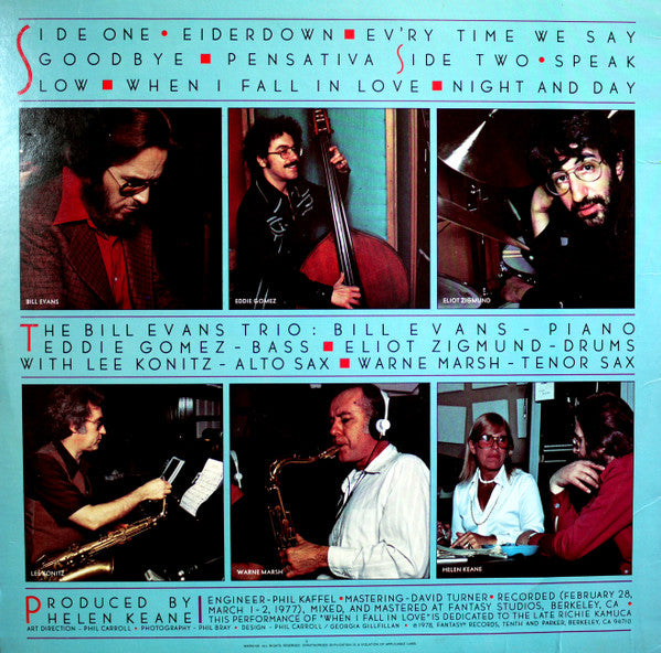 The Bill Evans Trio, Lee Konitz, Warne Marsh – Crosscurrents LP vinyl record, image 2 of 4
