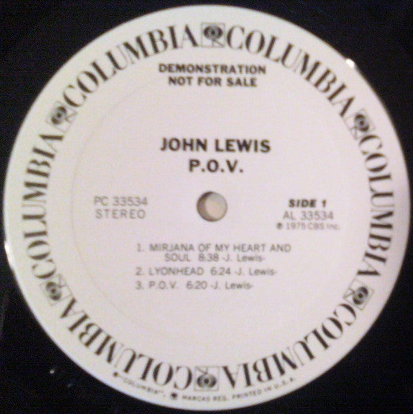 John Lewis – P.O.V. LP vinyl record, image 3 of 4