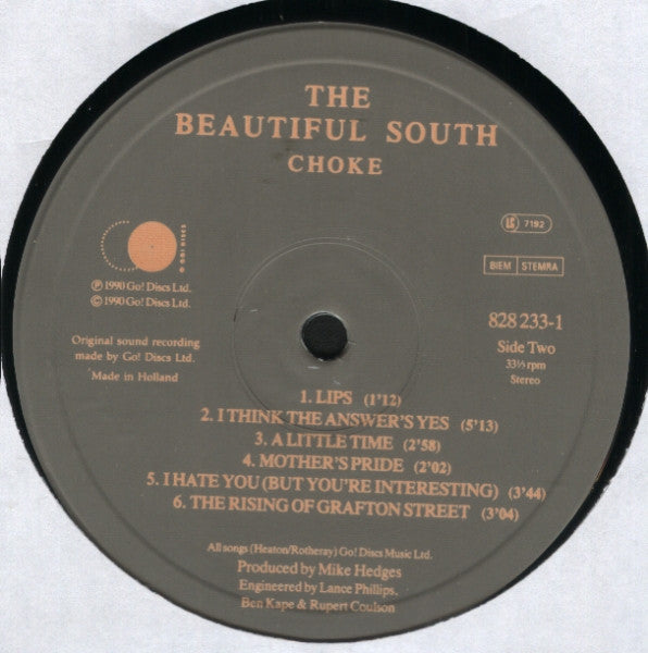 The Beautiful South – Choke LP vinyl record, image 4 of 6